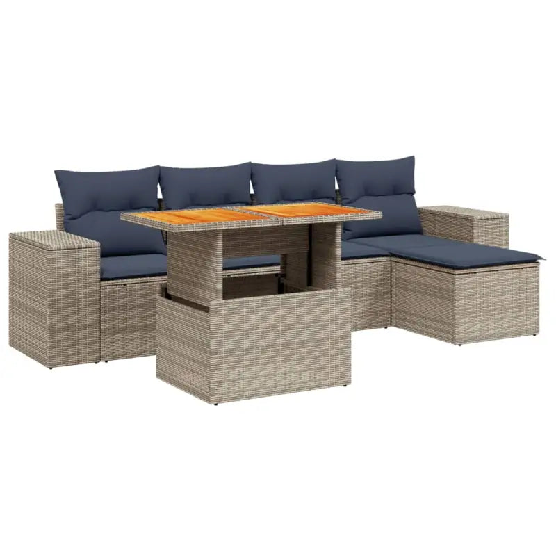 Tuinset met grijs materiaal en gepoedercoat staal voor buitenplezier - Tuinsets