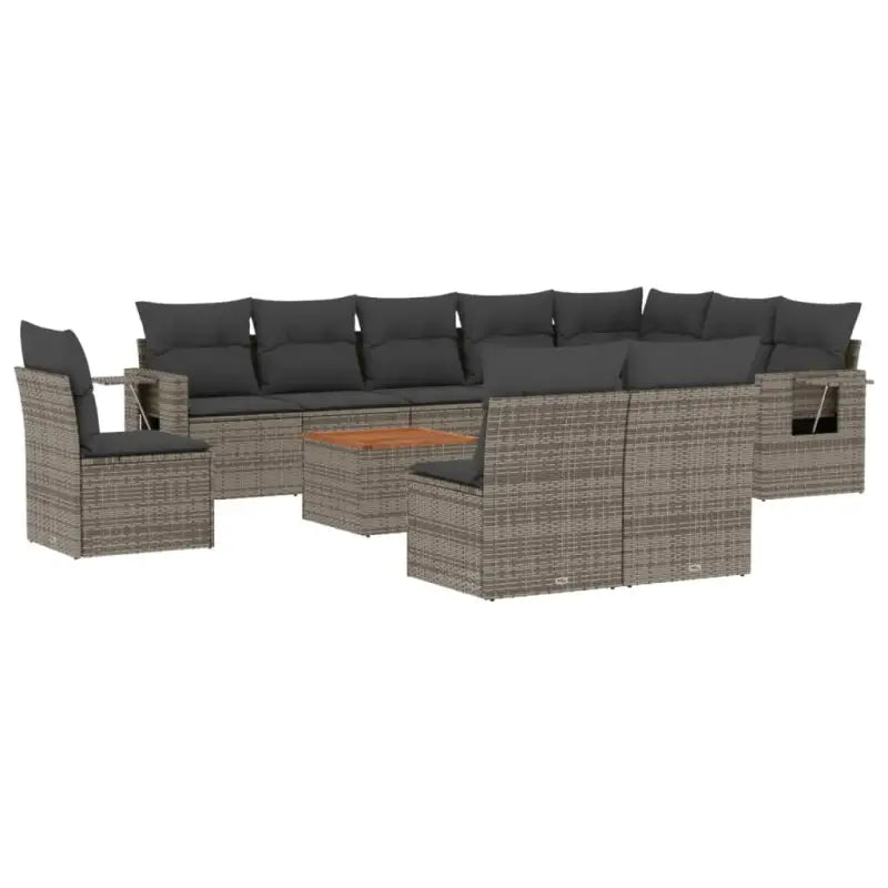 Tuinset met grijs materiaal en gepoedercoat staal voor buitenplezier - Tuinsets