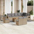 Tuinset met grijs materiaal en gepoedercoat staal voor buitenplezier - Gemengd beige - Tuinsets