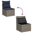 Tuinset met grijs materiaal en gepoedercoat staal voor comfortabel buitenplezier - Grijs - Tuinsets