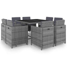 Tuinset met levering bevat stijlvolle rattan eethoek voor buitengebruik - Tuinsets