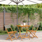 Tuinset met massief acaciahout en poly rattan voor in de tuin - Grijs / 60 x 60 x 75 cm - Tuinsets