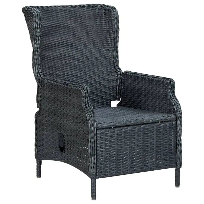 Tuinset met massief acaciahout tafel en comfortabele zitafmetingen - Donkergrijs - Tuinsets