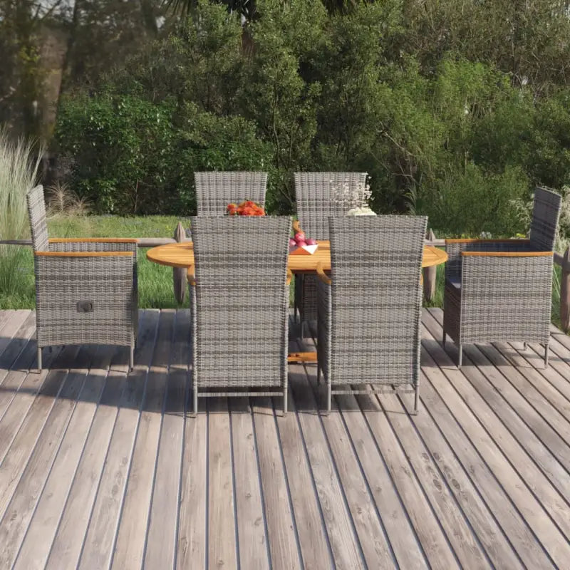 Tuinset met massief acaciahout voor een stijlvolle buitenruimte - Grijs - Tuinsets