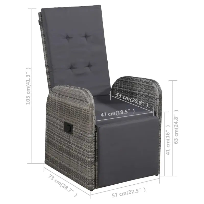 Tuinset met massief acaciahout voor een stijlvolle buitenruimte - Grijs - Tuinsets