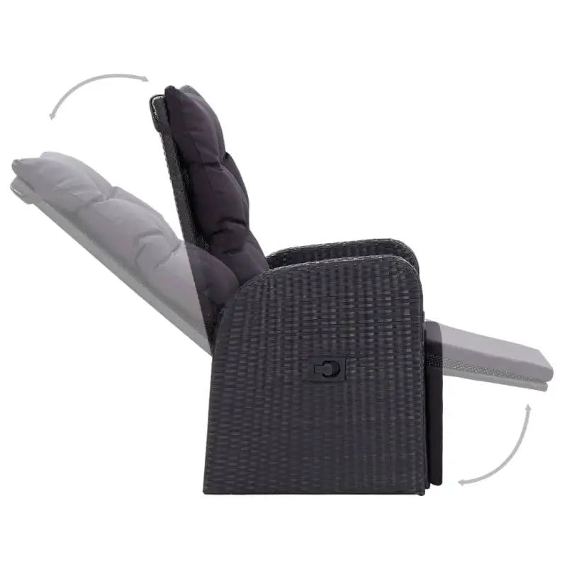 Tuinset met massief acaciahout voor een stijlvolle buitenruimte - Zwart - Tuinsets