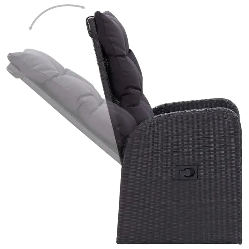 Tuinset met massief acaciahout voor een stijlvolle buitenruimte - Zwart - Tuinsets