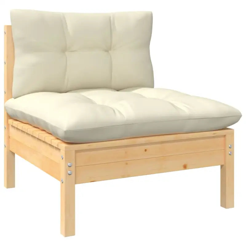 Tuinset met massief grenenhout en voetenbank tafel voor comfortabel buitenleven - Tuinsets