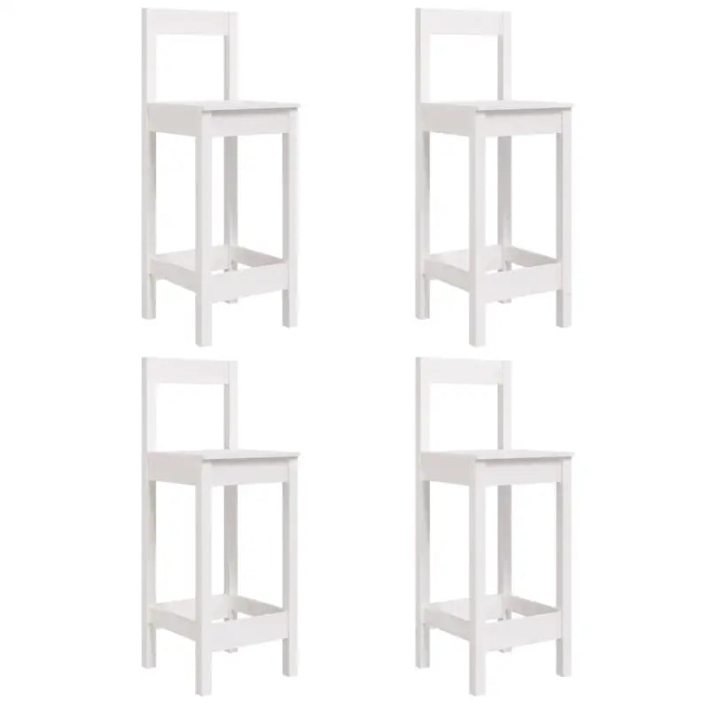 Tuinset met massief grenenhout voor gezellige buitenruimte - Wit - Tuinsets