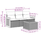 Tuinset met poly rattan en beige materiaal voor comfortabel buitenplezier - Tuinsets