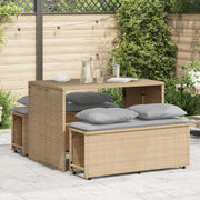 Tuinset met poly rattan en comfortabele zitervaring voor terras en tuin - Tuinsets