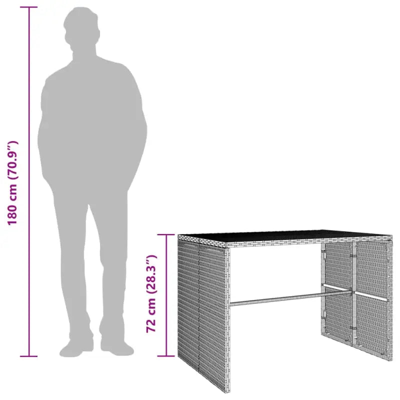 Tuinset met poly rattan en comfortabele zitervaring voor terras en tuin - Tuinsets