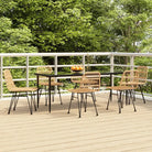 Tuinset met poly rattan en gehard glas voor eenvoudig schoonmaken - Bruin / 200 cm tafellengte - Tuinsets