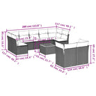 Tuinset met poly rattan en gepoedercoat staal voor buitenplezier - Tuinsets