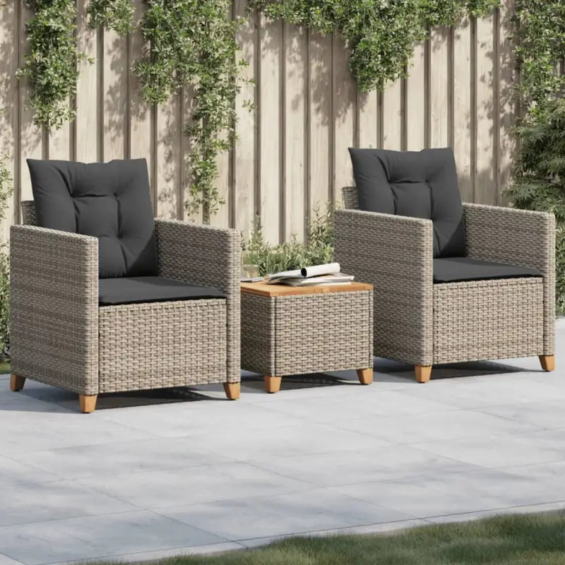 Tuinset met poly rattan en natuurlijke afwerking voor comfortabele zitervaring - Tuinsets