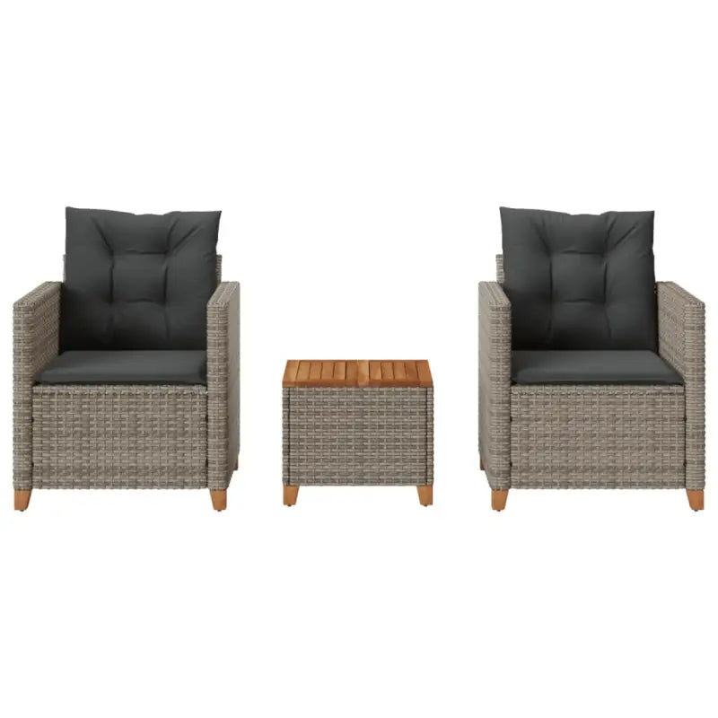 Tuinset met poly rattan en natuurlijke afwerking voor comfortabele zitervaring - Tuinsets