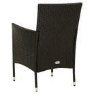 Tuinset met poly rattan en stalen frame voor buitengebruik - Tuinsets