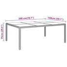 Tuinset met poly rattan en stalen frames in zwart materiaal - Tuinsets