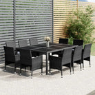 Tuinset met poly rattan en stalen frames voor een elegante buitenruimte - Tuinsets