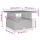 Tuinset met poly rattan en wasbare hoes voor een comfortabele zitervaring - Tuinsets