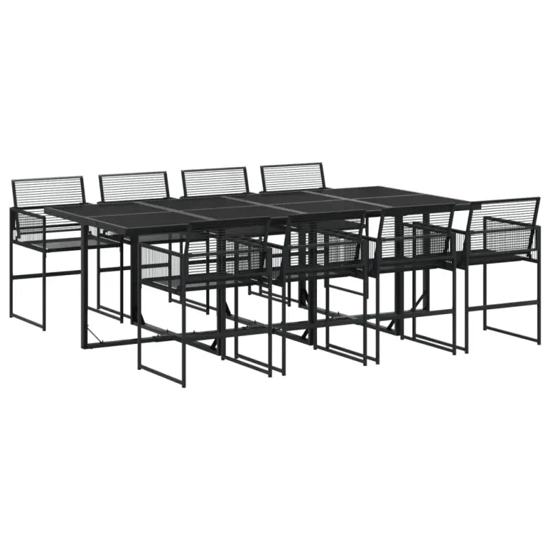 Tuinset met poly rattan gemakkelijk schoon en gehard glas passend voor buiten - Tuinsets