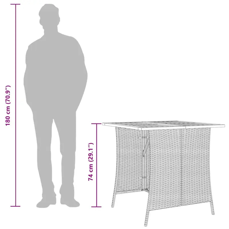 Tuinset met poly rattan voor een comfortabele zitervaring en eenvoudig schoonmaken - Tuinsets