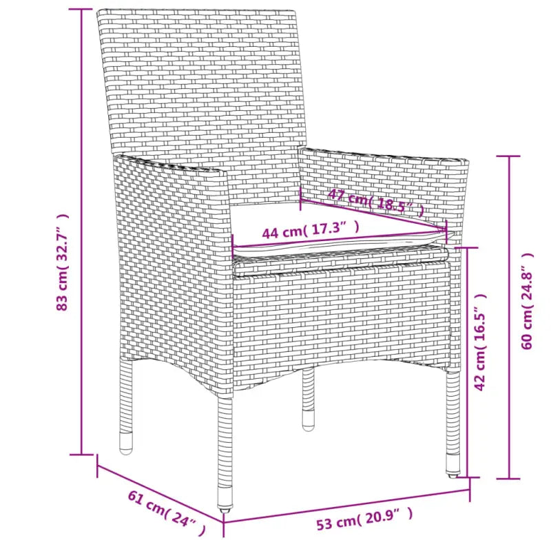 Tuinset met poly rattan voor een comfortabele zitervaring en gemakkelijk schoonmaken - Tuinsets