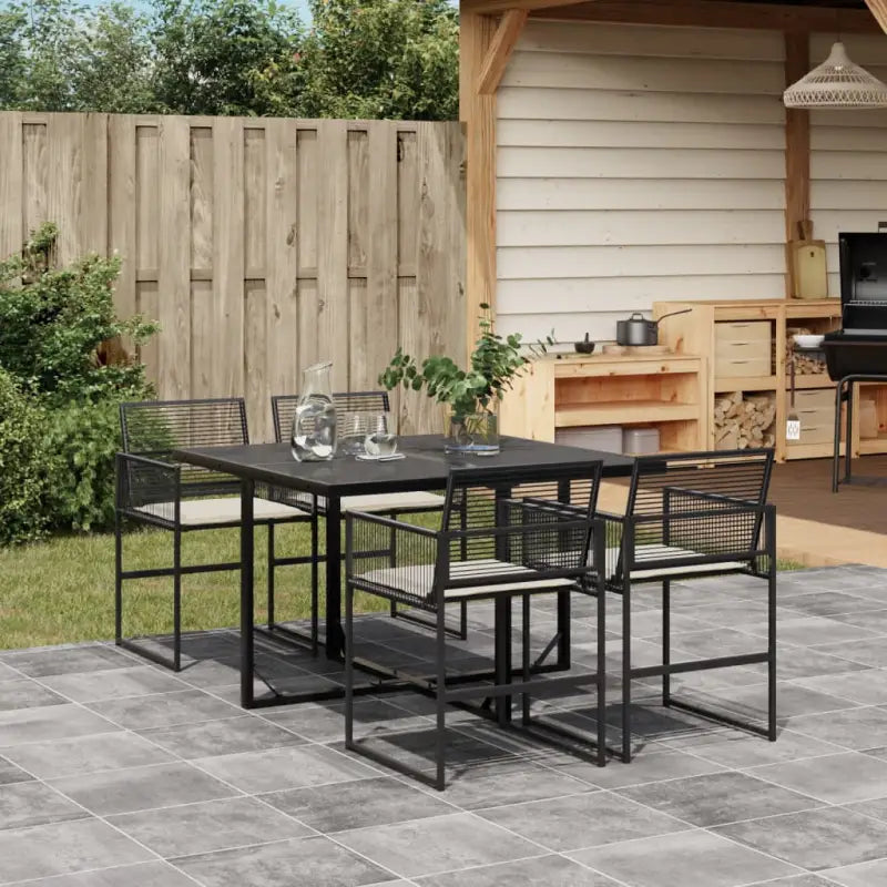 Tuinset met poly rattan voor gemakkelijk schoon en comfortabele zitervaring - Tuinsets