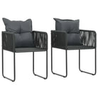 Tuinset met PVC-rattan en stevig stalen frame voor tuin of terras - 80 cm tafellengte - Tuinsets