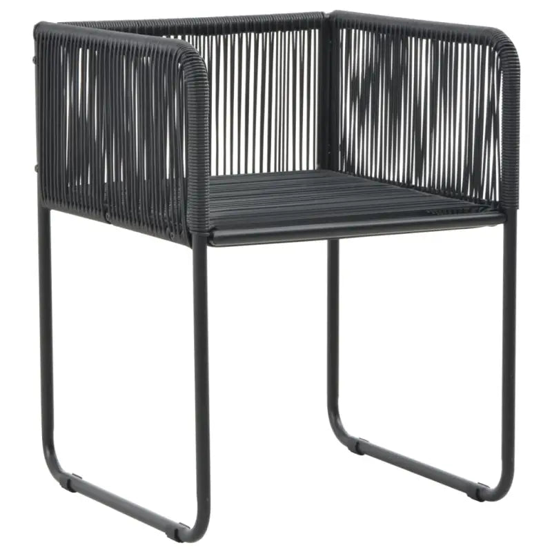 Tuinset met PVC-rattan en stevig stalen frame voor tuin of terras - 80 cm tafellengte - Tuinsets