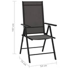 Tuinset met voetensteun en tafel voor ultiem buitencomfort - Antraciet - Tuinsets