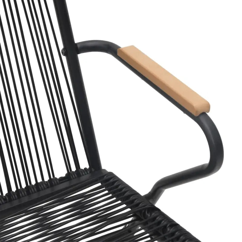 Tuinset met zwart materiaal en gepoedercoat staal voor buitengebruik - Tuinsets
