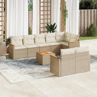 Tuinset met zwart materiaal en gepoedercoat staal voor buitengebruik - Beige / Met tafel - Tuinsets