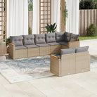 Tuinset met zwart materiaal en gepoedercoat staal voor buitengebruik - Gemengd beige / Zonder tafel - Tuinsets
