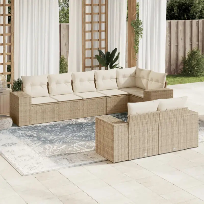 Tuinset met zwart materiaal en gepoedercoat staal voor comfortabel buitengebruik - beige en crèmekleurig / Zonder tafel