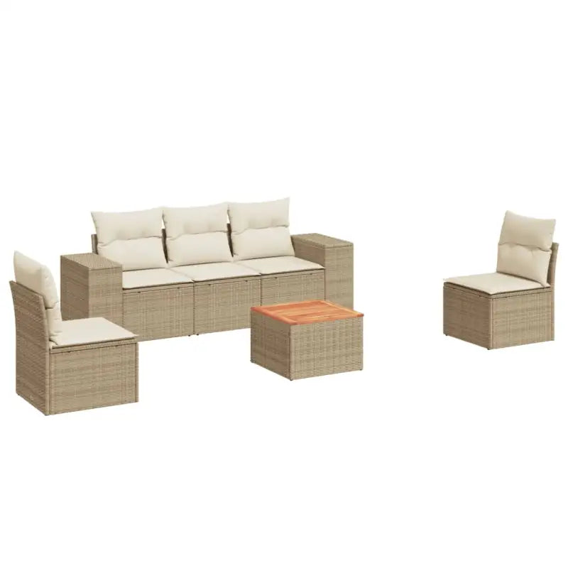 Tuinset van beige materiaal en gepoedercoat staal voor buitenplaatsen - Tuinsets