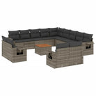 Tuinset van grijs materiaal en gepoedercoat staal met ideale afmetingen - Tuinsets