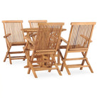 Tuinset van hard teakhout met fijn geschuurde afwerking - Ø 90 x 75 cm / Met armleuning / Rond - Tuinsets