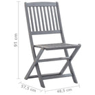 Tuinset van massief acaciahout met rustieke charme - Tuinsets