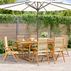Tuinset van massief acaciahout voor buiten en terras ontspannen - Beige / Rechthoekig - Tuinsets
