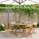 Tuinset van massief acaciahout voor buiten en terras ontspanning - Beige / 90 x 75 cm - Tuinsets