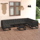 Tuinset van massief grenenhout met comfortabele rug en zijkussen - Tuinsets