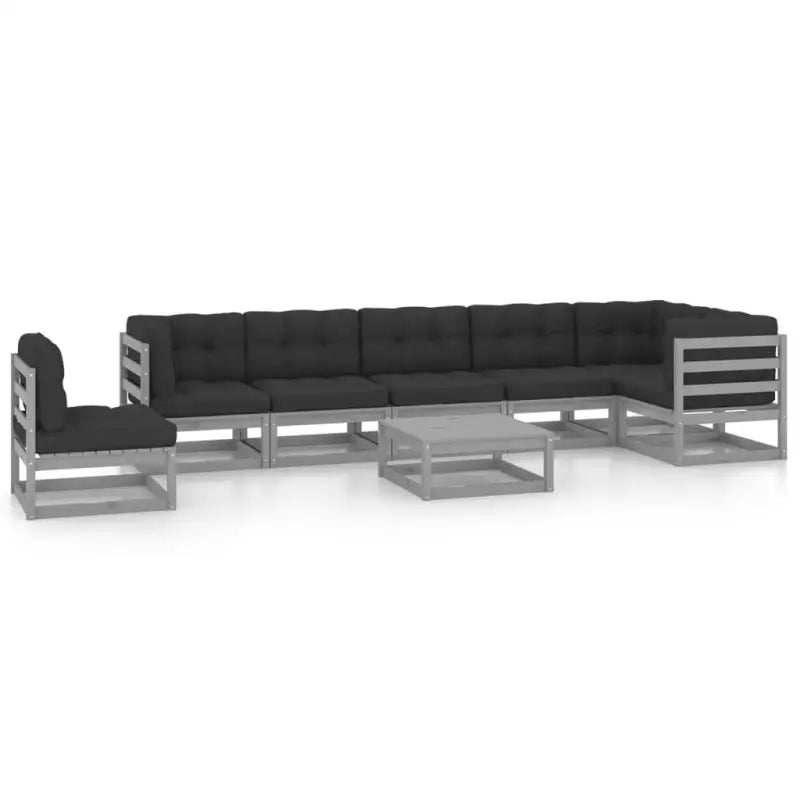 Tuinset van massief grenenhout met comfortabele rug- en zijkussens - Tuinsets