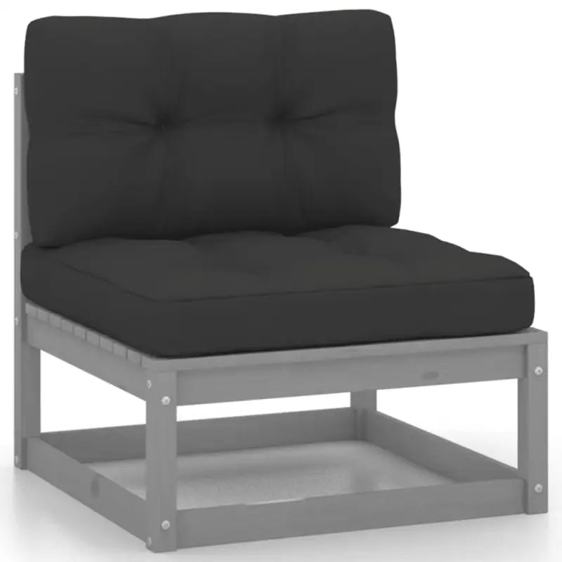 Tuinset van massief grenenhout met rug en zijkussen voor ontspannen tuinplezier - Tuinsets