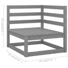 Tuinset van massief grenenhout met rug en zijkussen voor ontspannen tuinplezier - Tuinsets