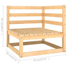 Tuinset van massief grenenhout met rug- en zijkussens voor comfortabel zitten - Tuinsets