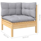 Tuinset van massief grenenhout met voetenbank tafel voor ontspannen buitenmomenten - Tuinsets