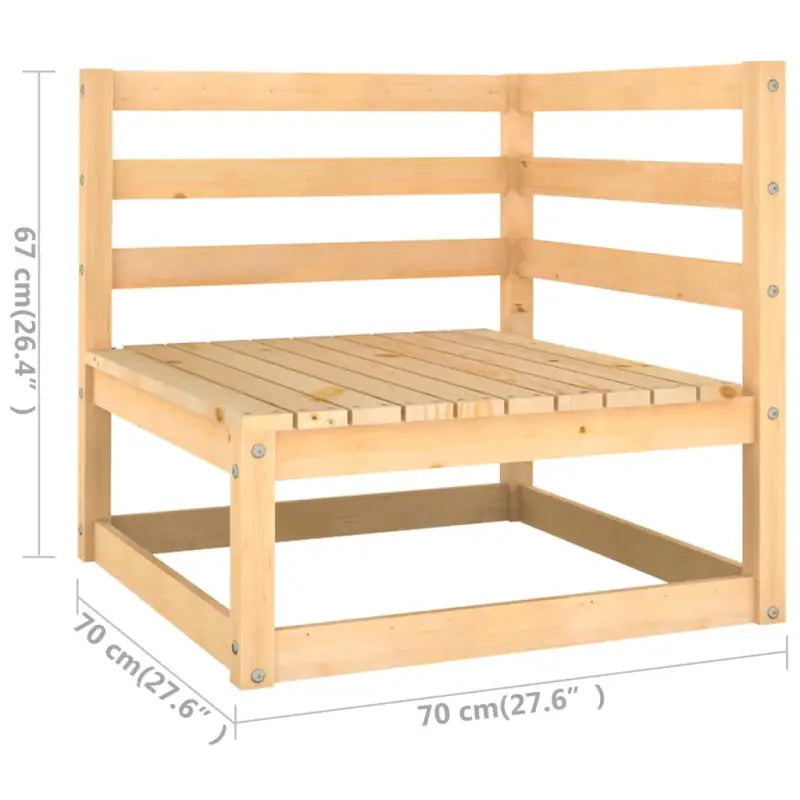 Tuinset van massief grenenhout voor comfortabele buitenplek - Tuinsets