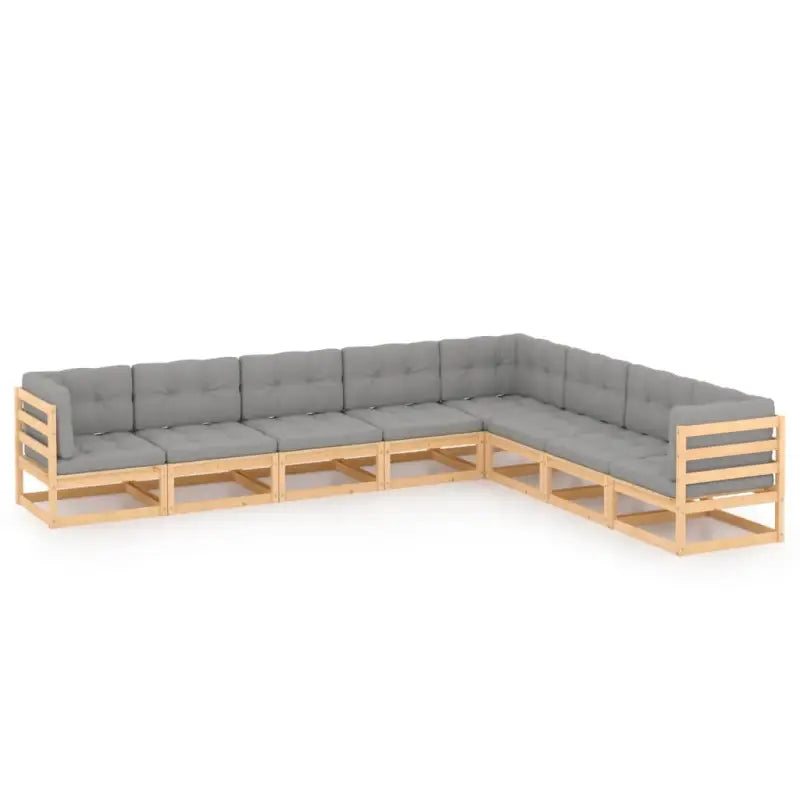 Tuinset van massief grenenhout voor genieten in de tuin - Naturel / Ja - Tuinsets