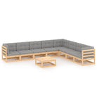 Tuinset van massief grenenhout voor ontspannen buitenmomenten - Tuinsets